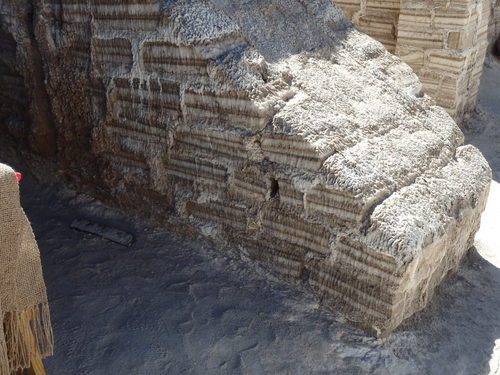 Salt construction blocks of the preceding building.